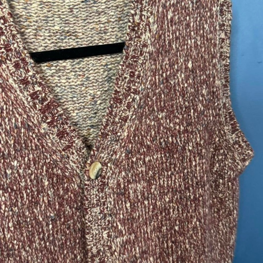 Vintage Cashmere Sweater Vest Women's Size XL Christiano Fissore Knit Brown Soft - Picture 4 of 7